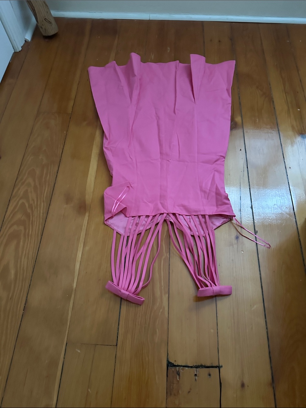 Moschino Hot Pink Lined Dress with Label - Picture 3 of 4